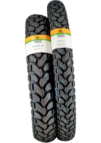 110/90-18 ve 275-21 Tl (Tubeless - Dubleks) Lastik Takımı
