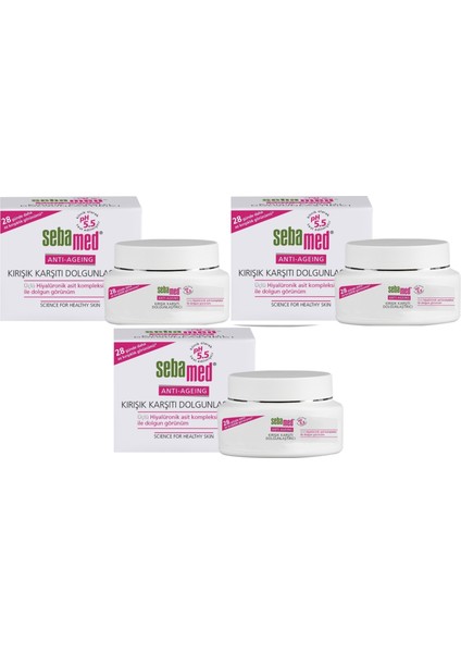 Kırışık Karşıtı Dolgunlaştırıcı Antı-Ageıng Krem 50ML (3 Lü Set)