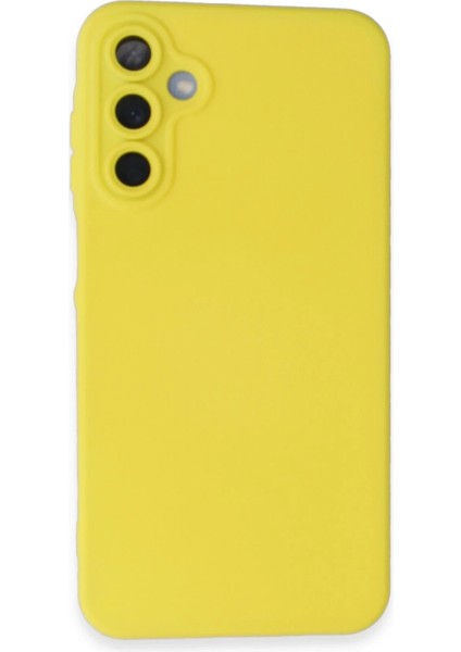 Samsung Galaxy A15 4g Kılıf Nano Içi Kadife Silikon - Sarı Nrmsa