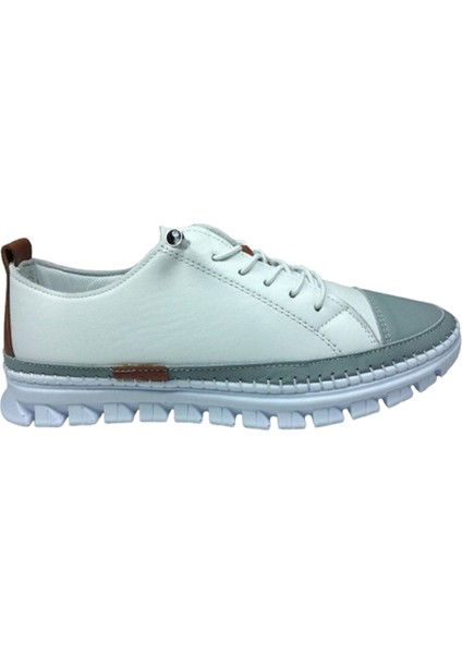 2010 Womenly Style Beyaz Gri Kadın Günlük Ayakkabı Deri fiyatları