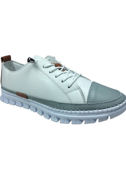 2010 Womenly Style Beyaz Gri Kadın Günlük Ayakkabı Deri modelleri