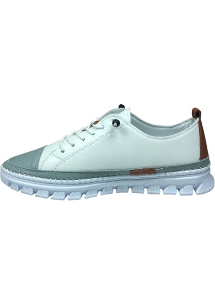 2010 Womenly Style Beyaz Gri Kadın Günlük Ayakkabı Deri fırsatları