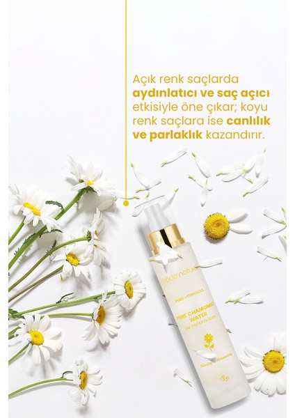Papatya Suyu Saç Toniği %100 Doğal ve Saf 30 ml - Seyahat Boy