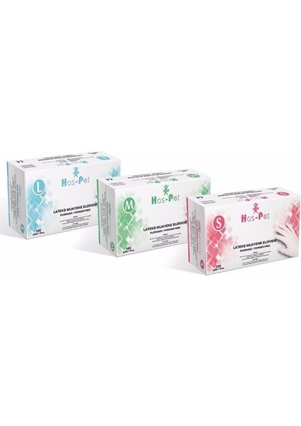 Lateks Pudrasız Muayene Eldiveni 400 Lü Set Small-Küçük (4PK*100)