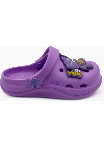 Çocuk Cross Terlik Bahçe Terliği Plaj Sahil Banyo Terliği 30-31-32-33-34-35 Numara Mor Renk fiyatları