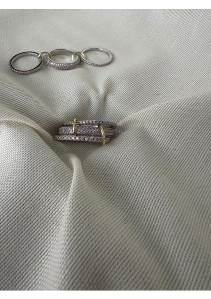 Özel Seri Pembe Taşlı 3lü Tam Tur Yüzük indirimleri