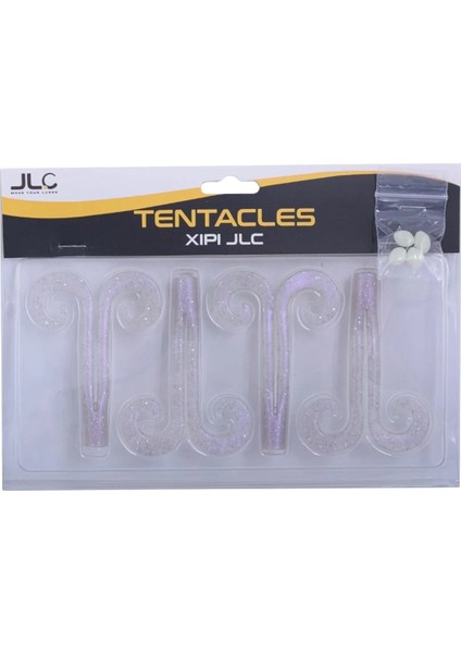 Xıpı Tentacles Kalamar Bıyık Pink Flashes Glow (4 Adet)