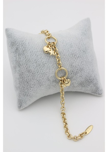 Stil Incisi/ Xupıng Jewelry Zincir Kalp,yıldız Model Bileklik