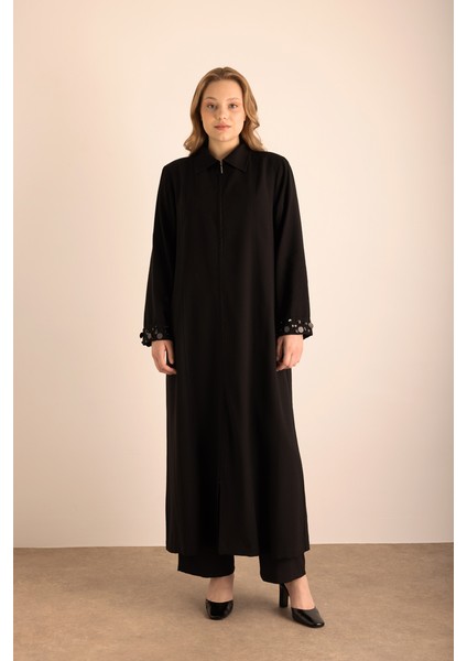 Kolları Işleme Detaylı Pardösü modelleri