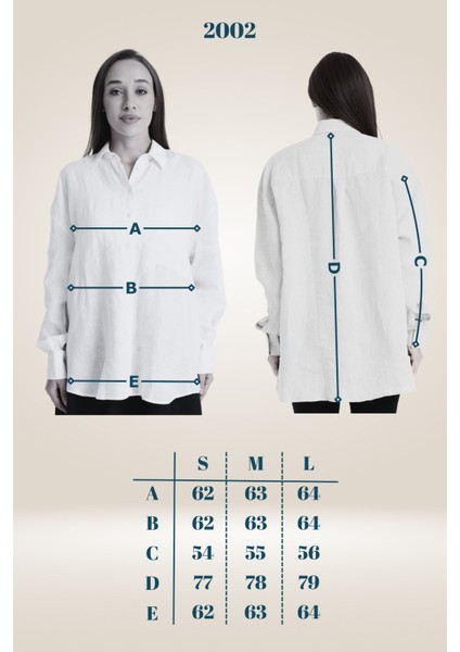 Doğal Dokulu Oversize Kadın Gömlek – %50 Keten %50 Pamuk, Uzun Kollu, Konforlu Stil 2002 indirimleri