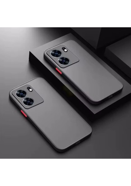 Xiaomi Redmi 13C ve Poco C65 Uyumlu Kılıf Mat Parmak Izi Yapmaz Kamera Korumalı Renkli Tuşlu Buzlu Silikon Kapak Logo Gösterir