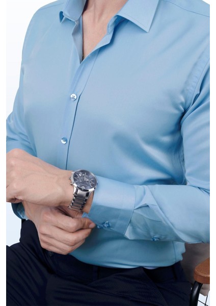 Şeker Mavisi & Lacivert Düz Hediye Kutulu Kravat Seti indirimleri