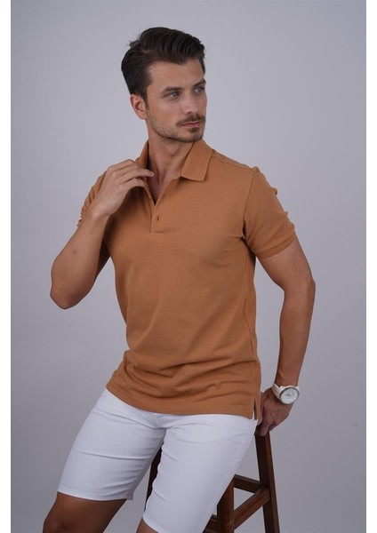 Taba Yaka Desenli Erkek Polo Yaka Tişört indirimleri