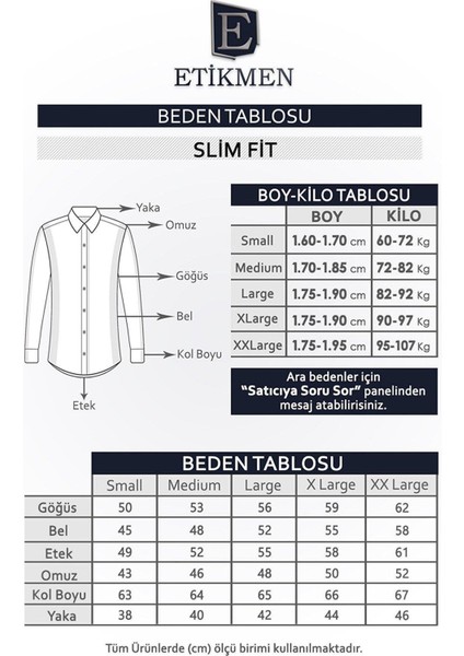 Mavi Hakim Yaka Keten Üç Düğmeli Erkek Gömlek