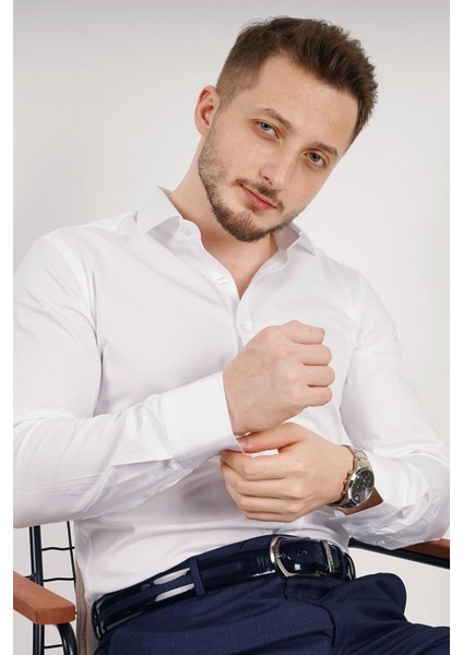 Beyaz Saten & Bordo Çizgi Desen Hediye Kutulu Gömlek Kravat Seti indirimleri