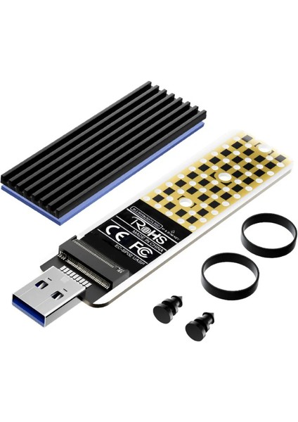 SP02 Nvme/sata M.2 To USB 3.2 Gen 2, 10GBPS, 8tb Destekli, M.2 USB Dönüştücü (Soğutuculu)