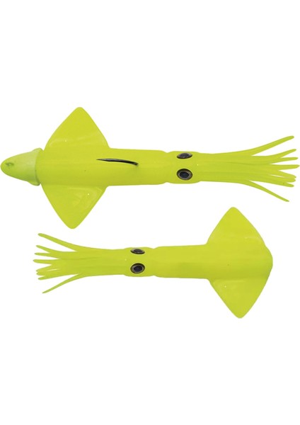 Ika 10 Combo Set 26gr 11.9cm #02 Glow Yellow (2+1) Silikon Kalamar