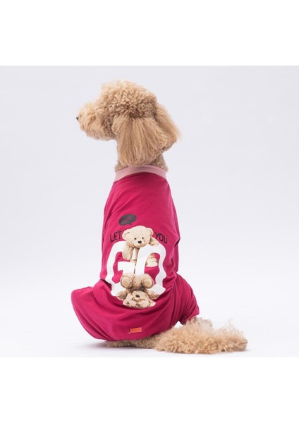 Go Teddy Bear Orta ve Büyük Irk Köpek Pijaması - Köpek Tulumu - Köpek Kıyafeti (15 Kg-45 Kg)