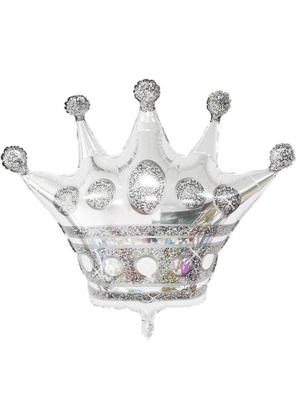 Gümüş Kral Taç Folyo Balon Doğum Günü Parti Balonu 75 cm