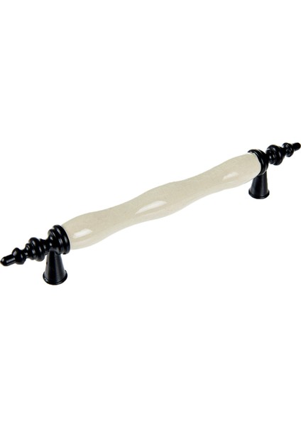 Esal Bozburun Çatlak Sırlı 128 Kulp - Beyaz / Siyah