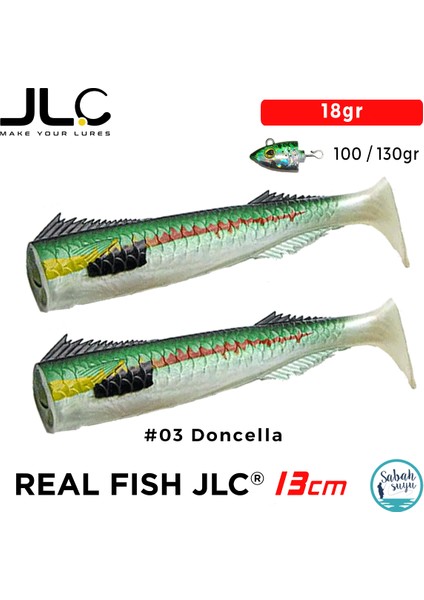 Real Fish 13cm 18gr #03 Doncella Silikon Kuyruk (2 Adet)