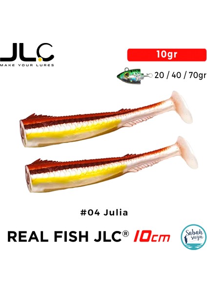 Real Fish 10cm 10gr #04 Julia Silikon Kuyruk (2 Adet)