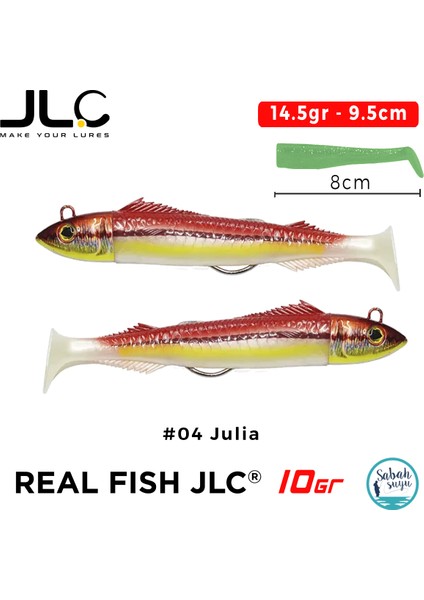 Real Fish 10 Combo Set 14.5gr 9.5cm #04 Julia (2+2) Silikon Balık