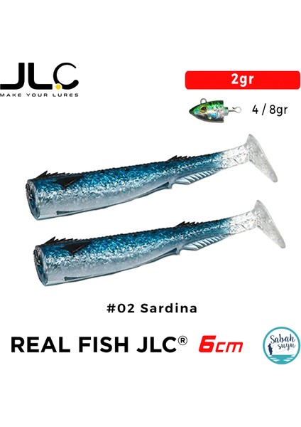 Real Fish 6cm 2gr #02 Sardina Silikon Kuyruk (2 Adet)