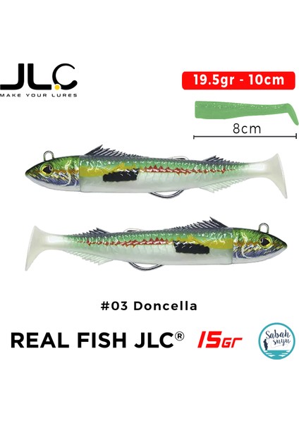 Real Fish 15 Combo Set 19.5gr 10cm #03 Doncella (2+2) Silikon Balık