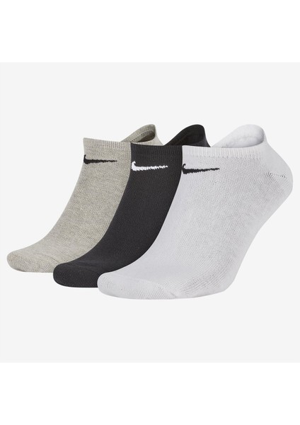 Value No Show Ulightweight Unisex Sock 3 Lü Soket Çorap Siyah Beyaz Bej