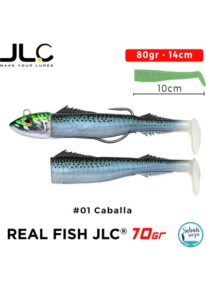 Real Fish 70 Combo Set 80gr 14cm #01 Caballa (2+1) Silikon Balık