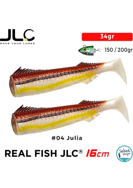 Real Fish 16cm 34gr #04 Julia Silikon Kuyruk (2 Adet)