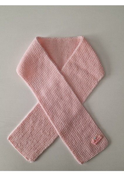 El Örgüsü Açık Pembe Bebek Atkısı