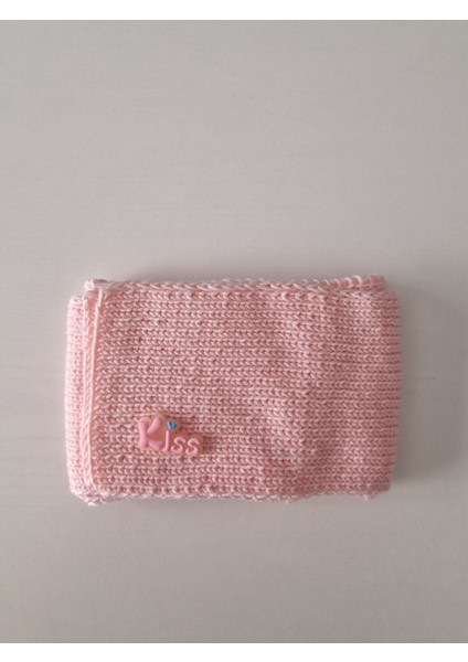 El Örgüsü Açık Pembe Bebek Atkısı