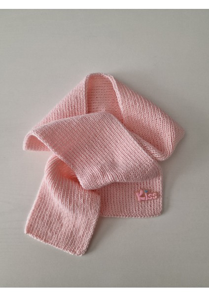 El Örgüsü Açık Pembe Bebek Atkısı