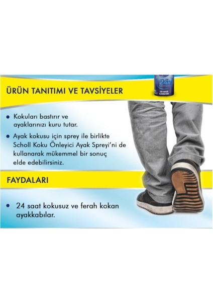 Koku Giderici ve Terleme Önleyici Ayak + Ayakkabı Bakım Spreyi indirimleri