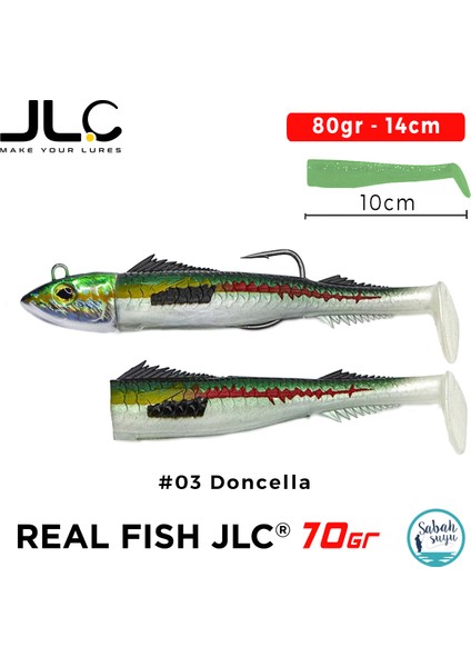 Real Fish 70 Combo Set 80gr 14cm #03 Doncella (2+1) Silikon Balık