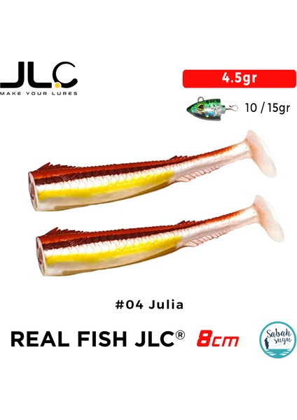 Real Fish 8cm 4.5gr #04 Julia Silikon Kuyruk (2 Adet)