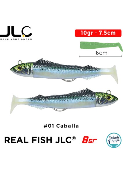 Real Fish 8 Combo Set 10gr 7.5cm #01 Caballa (2+2) Silikon Balık