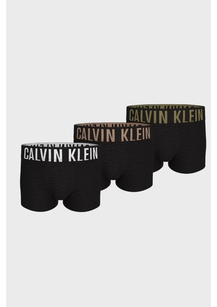 Streç Pamuklu Logo Yazılı 3 Pack Boxer 000NB3608AQA3 Erkek Boxer 000NB3608A Qa3