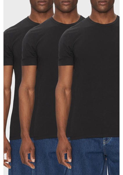 Streç Pamuklu Regular Fit Bisiklet Yaka 3 Pack T Shirt LV00NB4185UB1 Erkek T Shirt LV00NB4185 Ub1