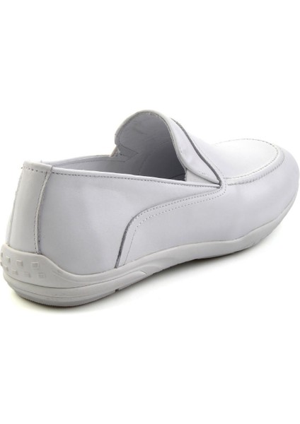 Beyaz Leather Erkek Loafer Ayakkabı E01011022203 modelleri