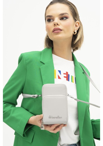 Kadın Bnt Telefon Çantası - Açık Gri