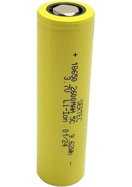 Sertec 18650 3.7V 2600 Mah 5c Li-Ion Şarjlı Pil-1 Adet fiyatları