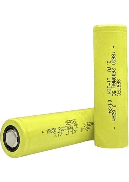 Sertec 18650 3.7V 2600 Mah 5c Li-Ion Şarjlı Pil-1 Adet modelleri