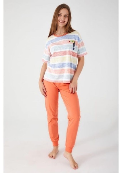 Roly Poly Sloping Krem Kadın Kısa Kol Pijama Takım modelleri