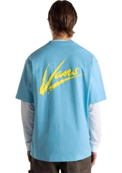 Brush Script Loose Ss VN000K42E2W1 Mavi Tişört fırsatları