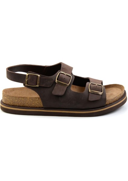 Siyah Leather Erkek Sandalet E05801198403