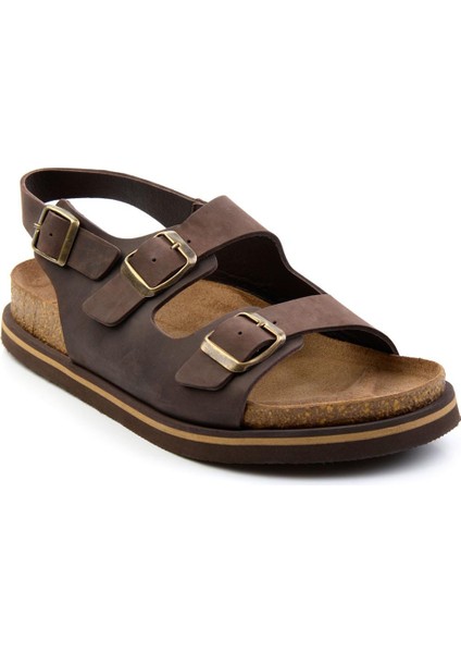 Siyah Leather Erkek Sandalet E05801198403