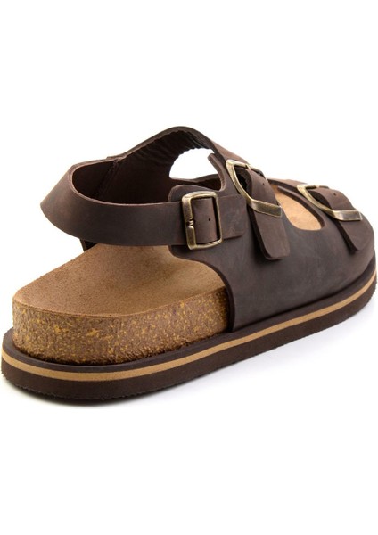 Siyah Leather Erkek Sandalet E05801198403